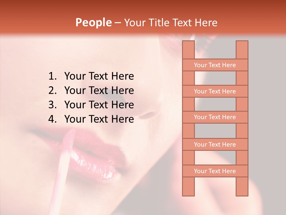 Color Mouth Eyebrow PowerPoint Template