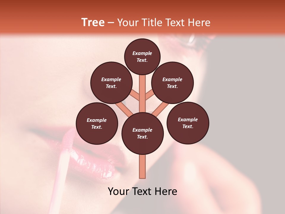 Color Mouth Eyebrow PowerPoint Template