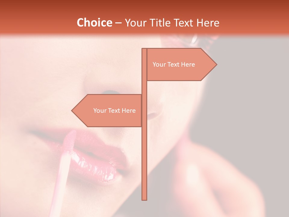 Color Mouth Eyebrow PowerPoint Template