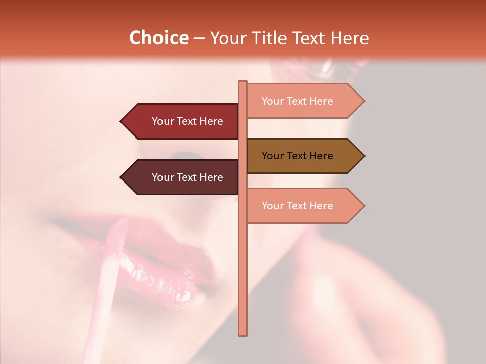 Color Mouth Eyebrow PowerPoint Template