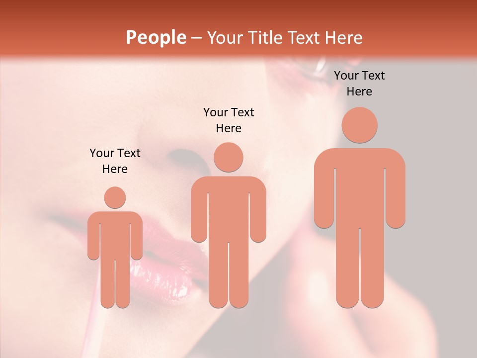 Color Mouth Eyebrow PowerPoint Template