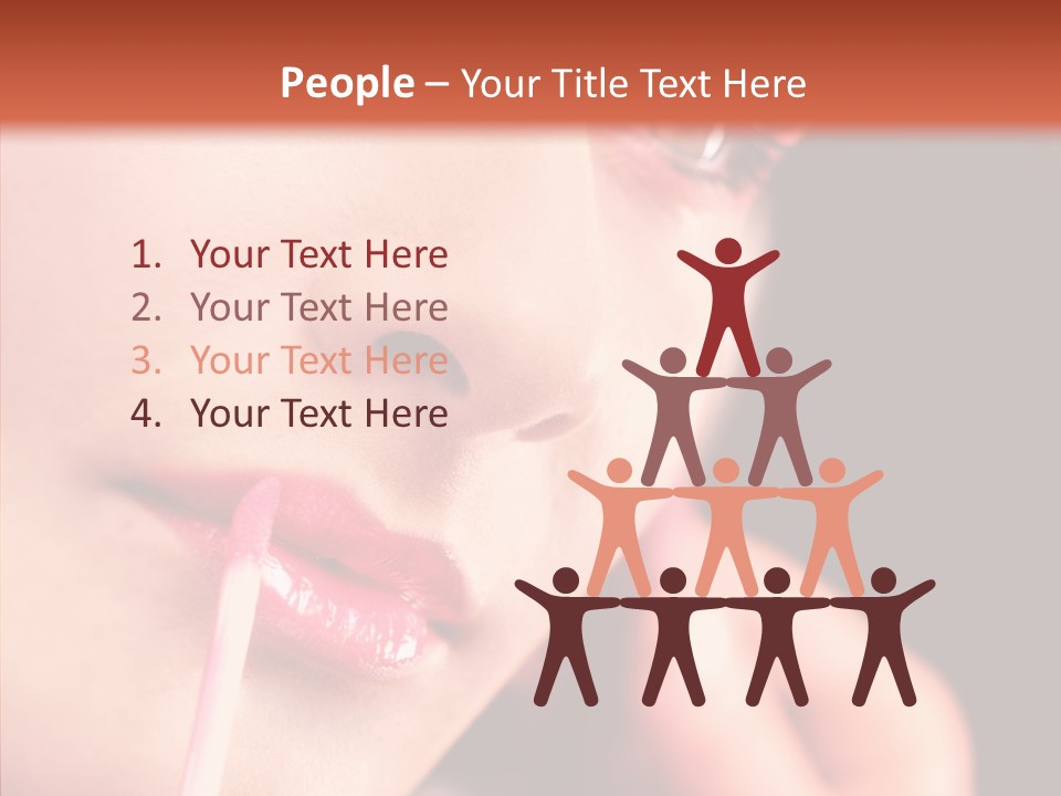 Color Mouth Eyebrow PowerPoint Template