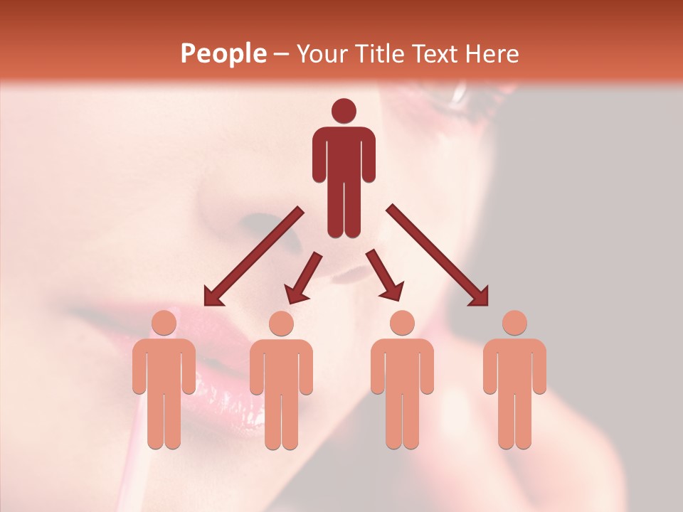 Color Mouth Eyebrow PowerPoint Template