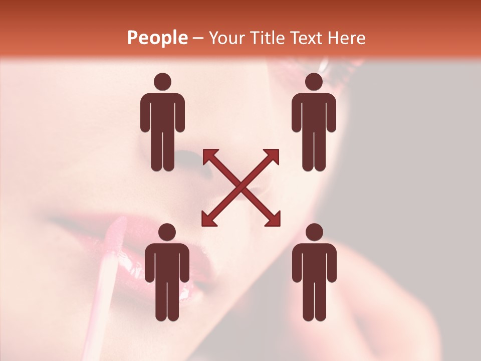 Color Mouth Eyebrow PowerPoint Template