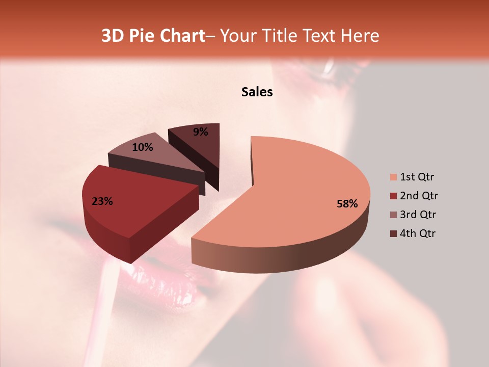 Color Mouth Eyebrow PowerPoint Template