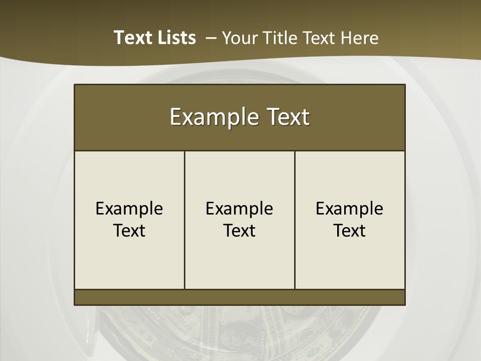 Forbidden Pecuniary Laundry PowerPoint Template