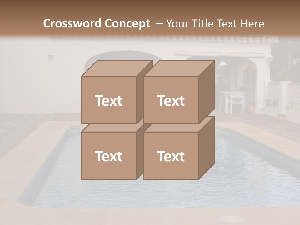 Swimming European Balcony PowerPoint Template