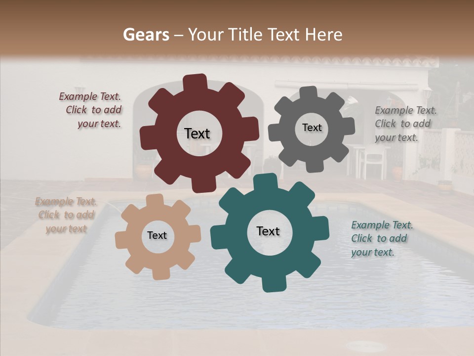 Swimming European Balcony PowerPoint Template