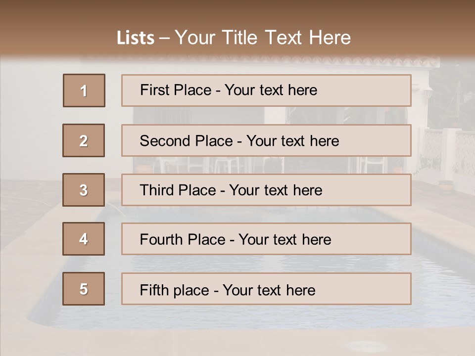 Swimming European Balcony PowerPoint Template