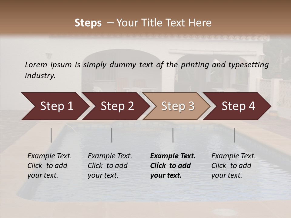 Swimming European Balcony PowerPoint Template