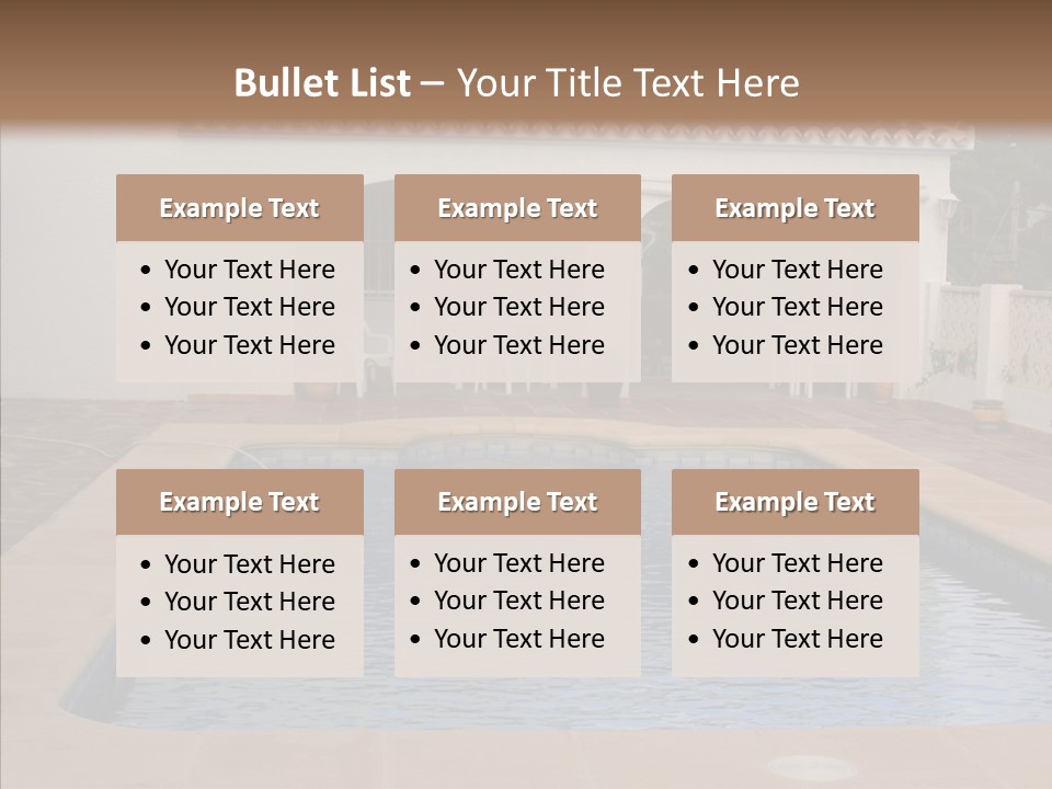 Swimming European Balcony PowerPoint Template