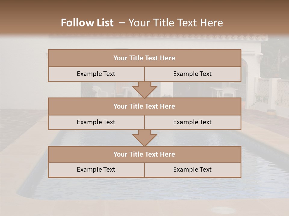 Swimming European Balcony PowerPoint Template