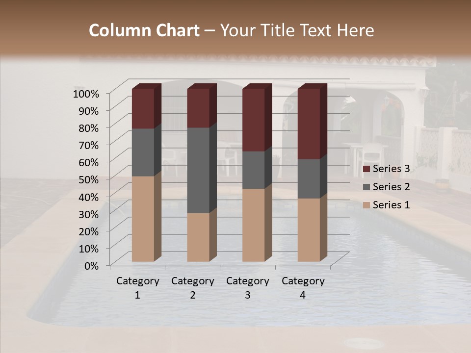 Swimming European Balcony PowerPoint Template