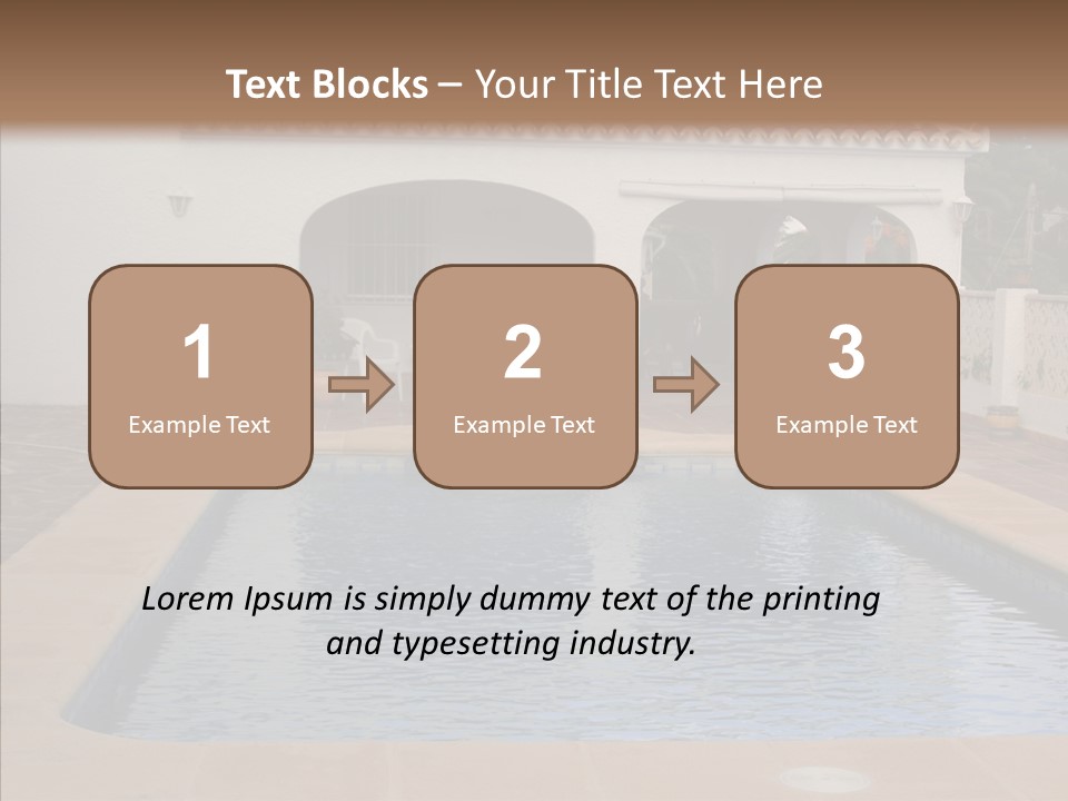 Swimming European Balcony PowerPoint Template