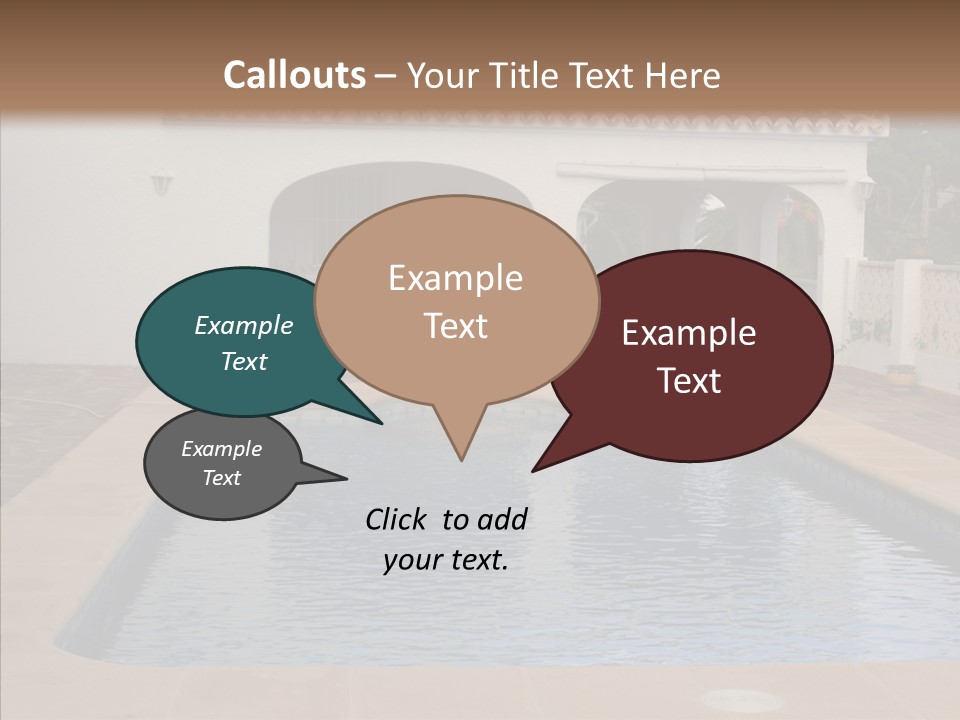 Swimming European Balcony PowerPoint Template