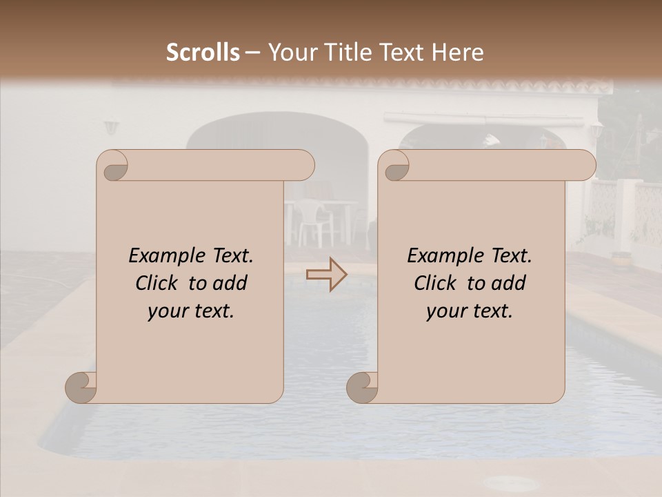 Swimming European Balcony PowerPoint Template