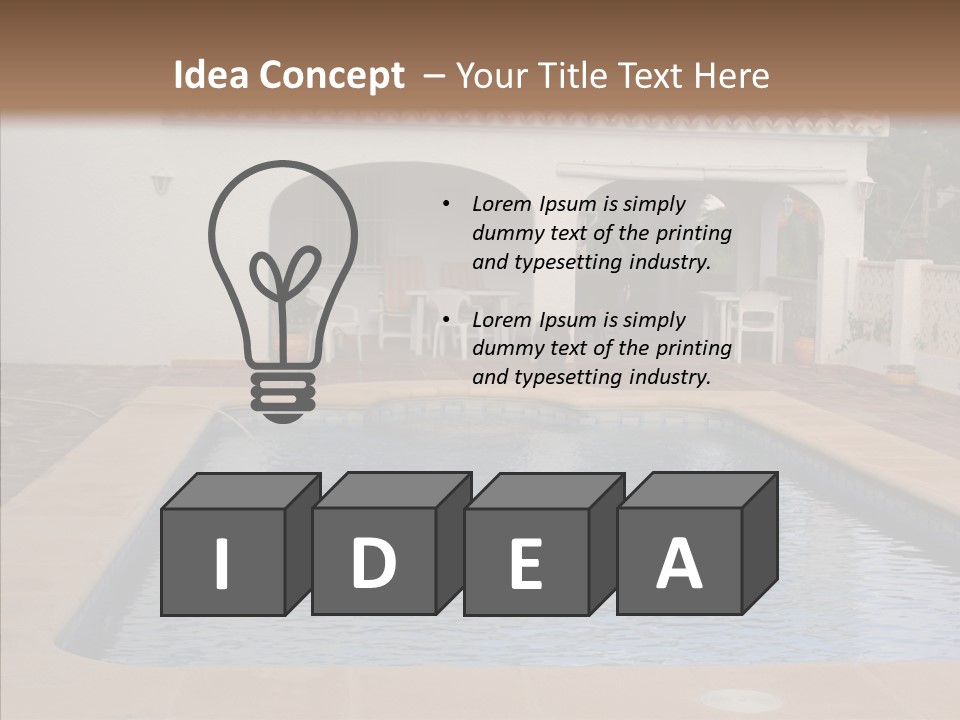 Swimming European Balcony PowerPoint Template