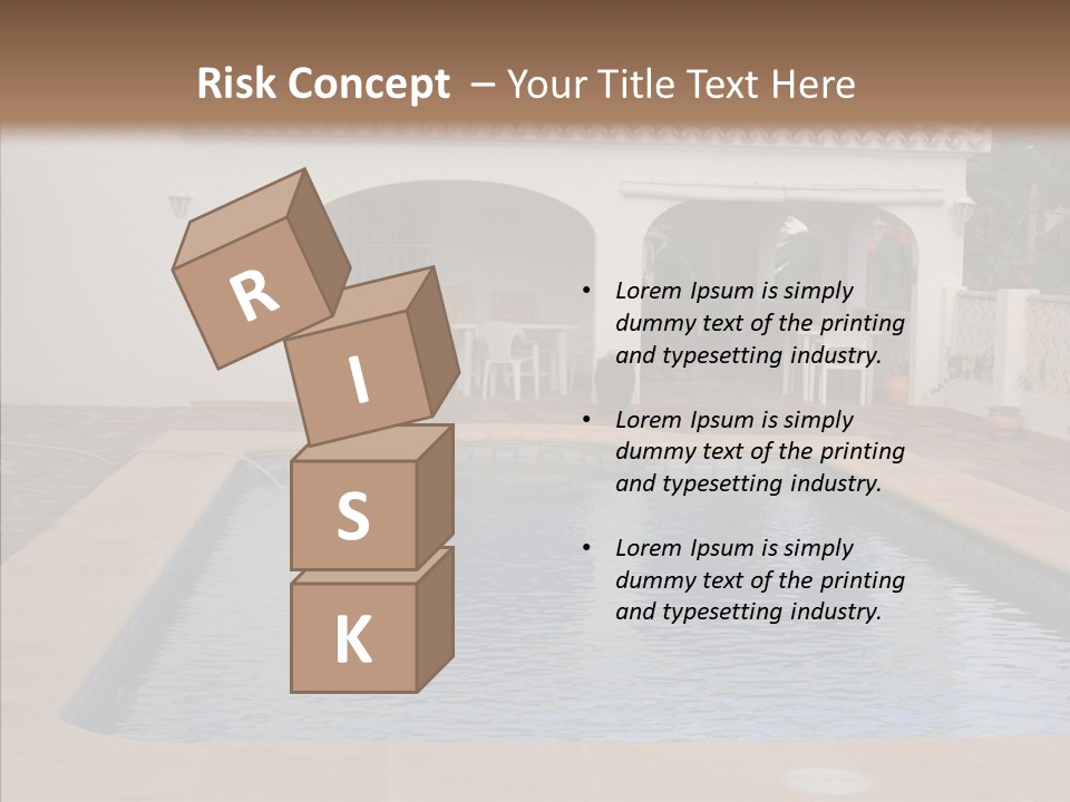 Swimming European Balcony PowerPoint Template