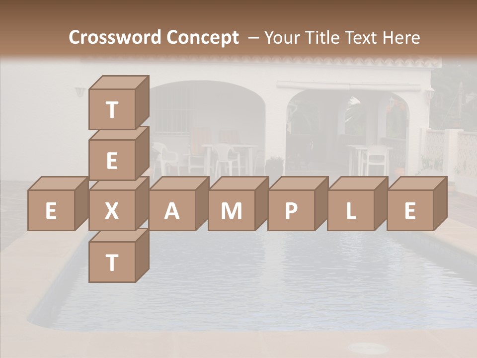 Swimming European Balcony PowerPoint Template