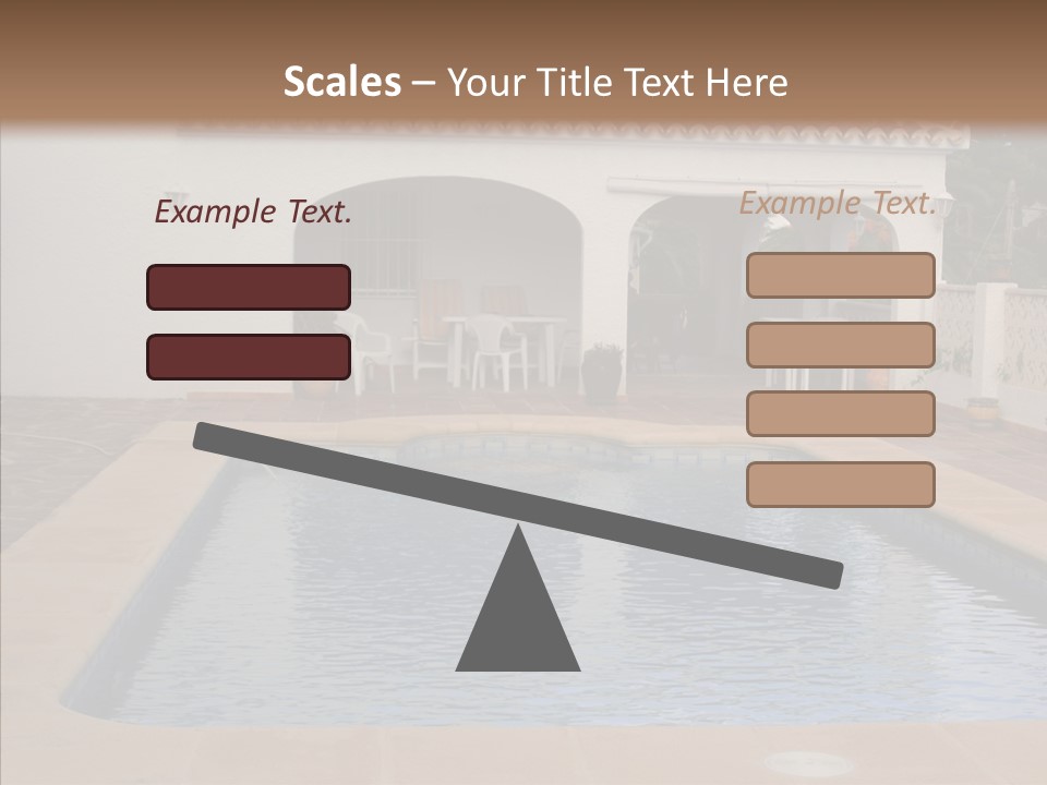 Swimming European Balcony PowerPoint Template