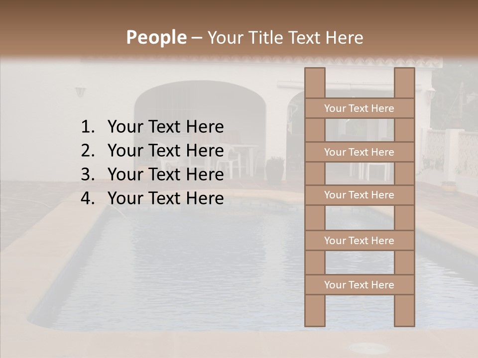 Swimming European Balcony PowerPoint Template