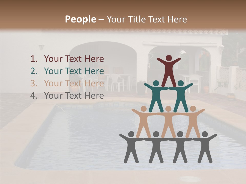 Swimming European Balcony PowerPoint Template