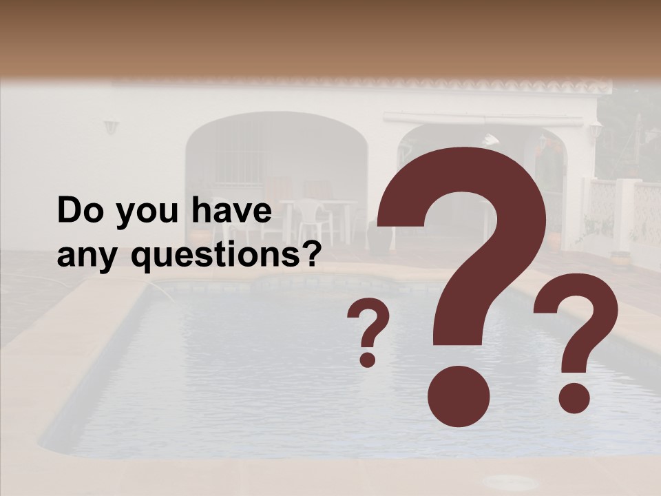 Swimming European Balcony PowerPoint Template