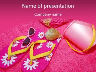 Seashell Florida Poolside PowerPoint Template