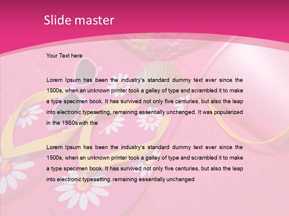 Seashell Florida Poolside PowerPoint Template