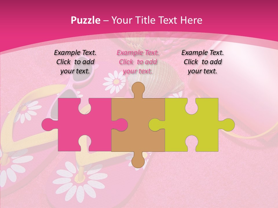 Seashell Florida Poolside PowerPoint Template