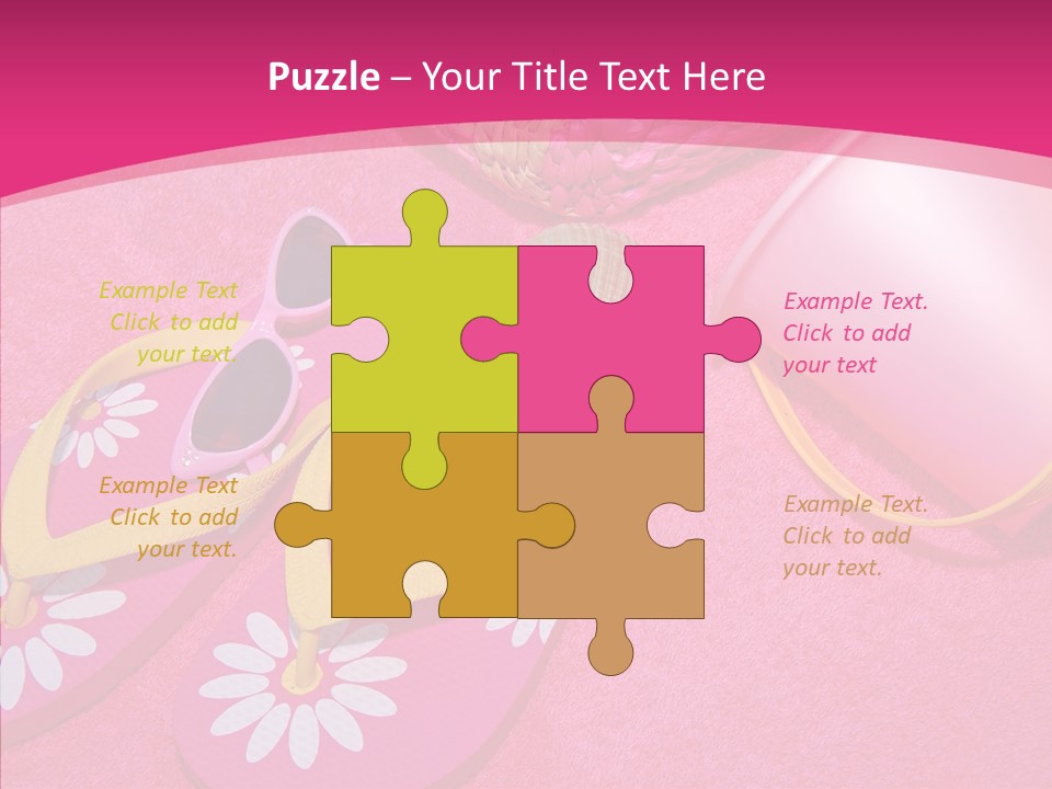 Seashell Florida Poolside PowerPoint Template