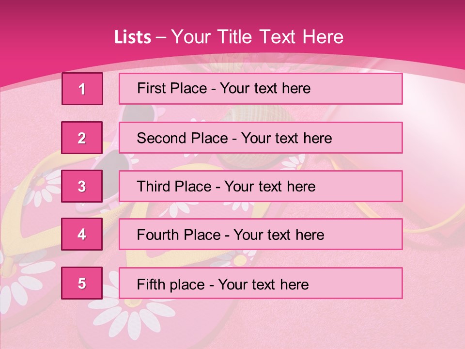 Seashell Florida Poolside PowerPoint Template