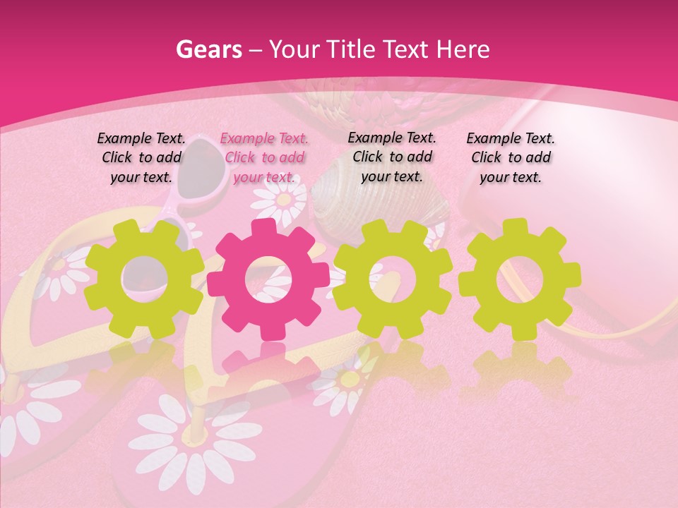 Seashell Florida Poolside PowerPoint Template