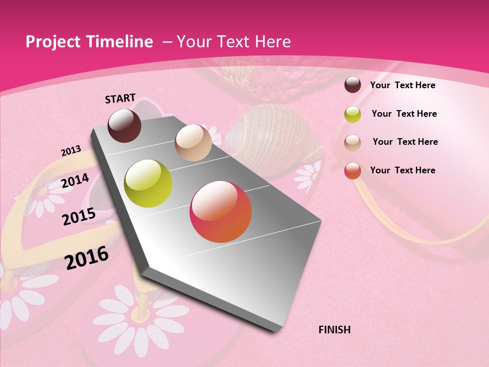 Seashell Florida Poolside PowerPoint Template