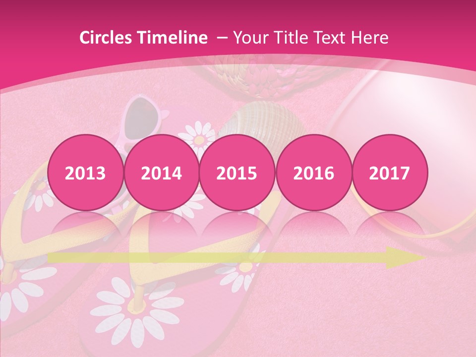 Seashell Florida Poolside PowerPoint Template