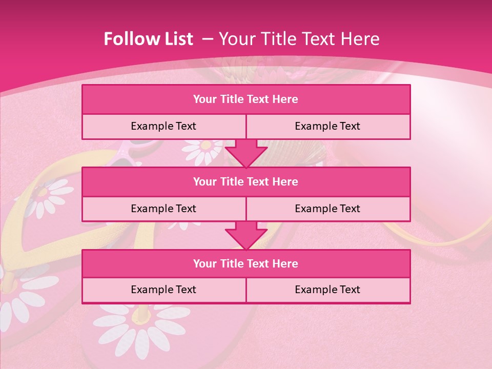 Seashell Florida Poolside PowerPoint Template