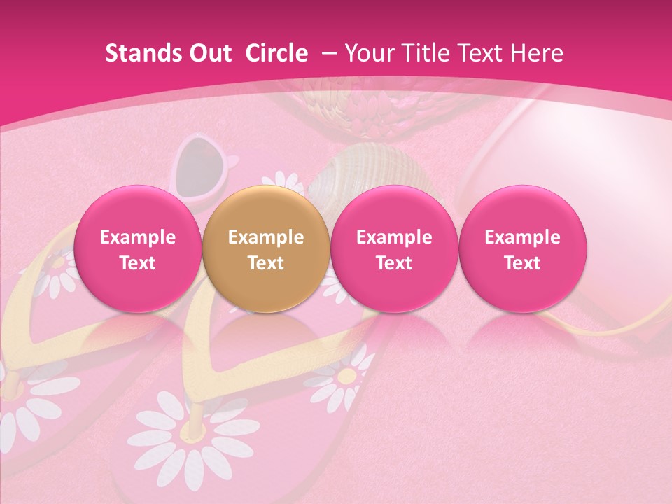 Seashell Florida Poolside PowerPoint Template