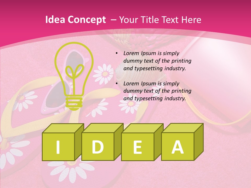 Seashell Florida Poolside PowerPoint Template