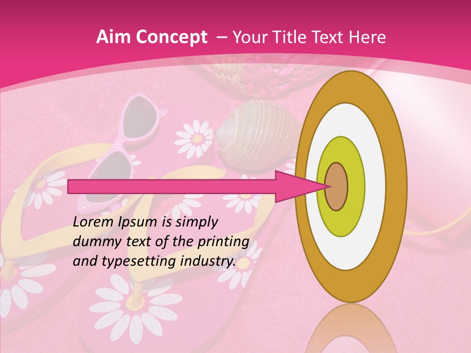 Seashell Florida Poolside PowerPoint Template