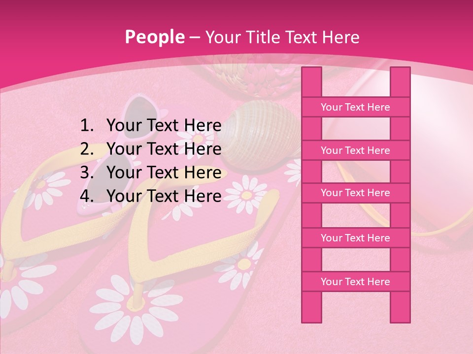 Seashell Florida Poolside PowerPoint Template