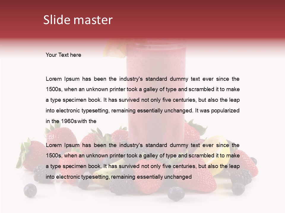 Ripe Shake White PowerPoint Template