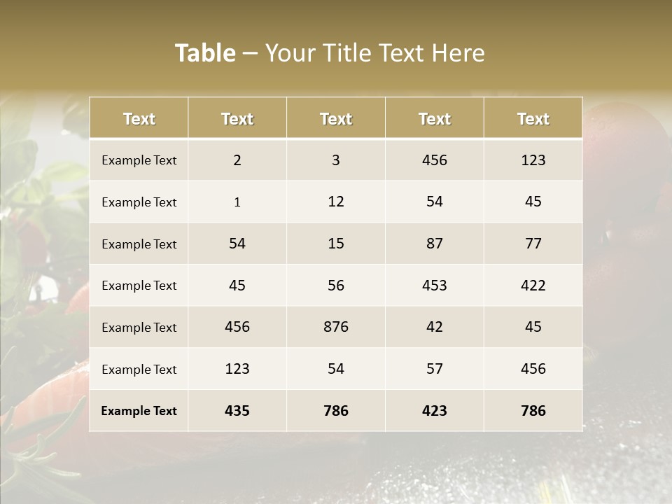 Fresh Health Dinner PowerPoint Template