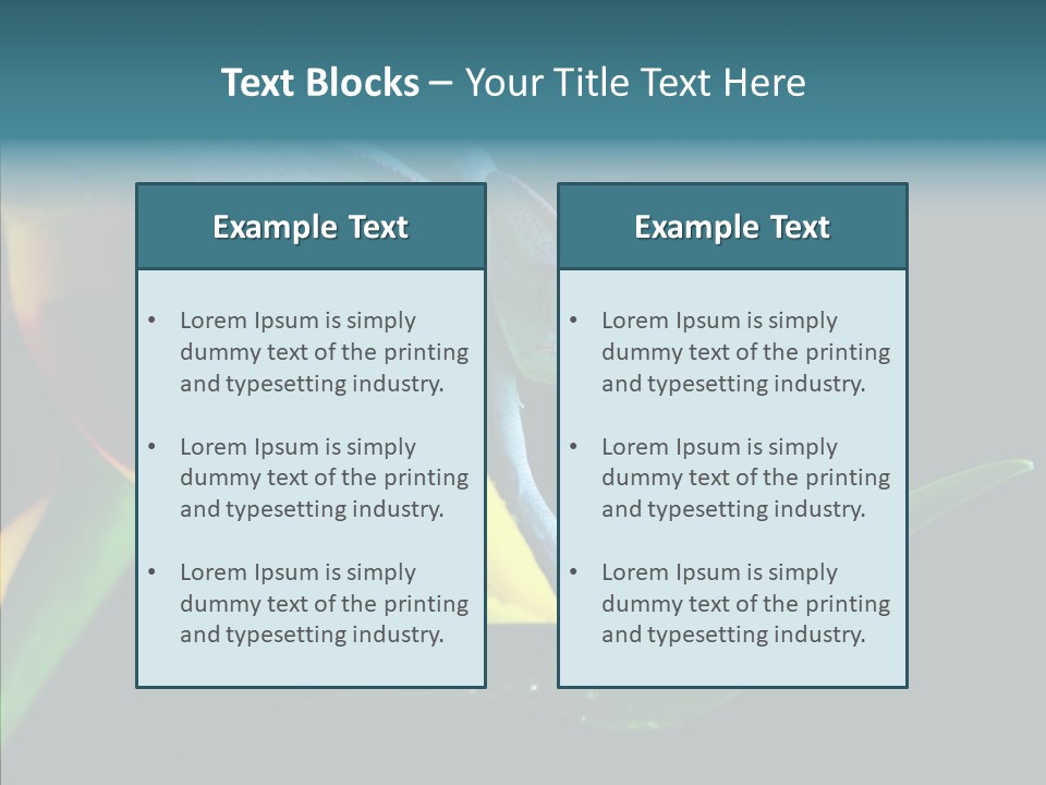 Animal Tulip Lizard PowerPoint Template