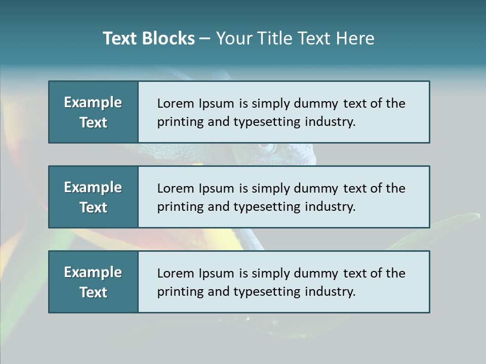 Animal Tulip Lizard PowerPoint Template