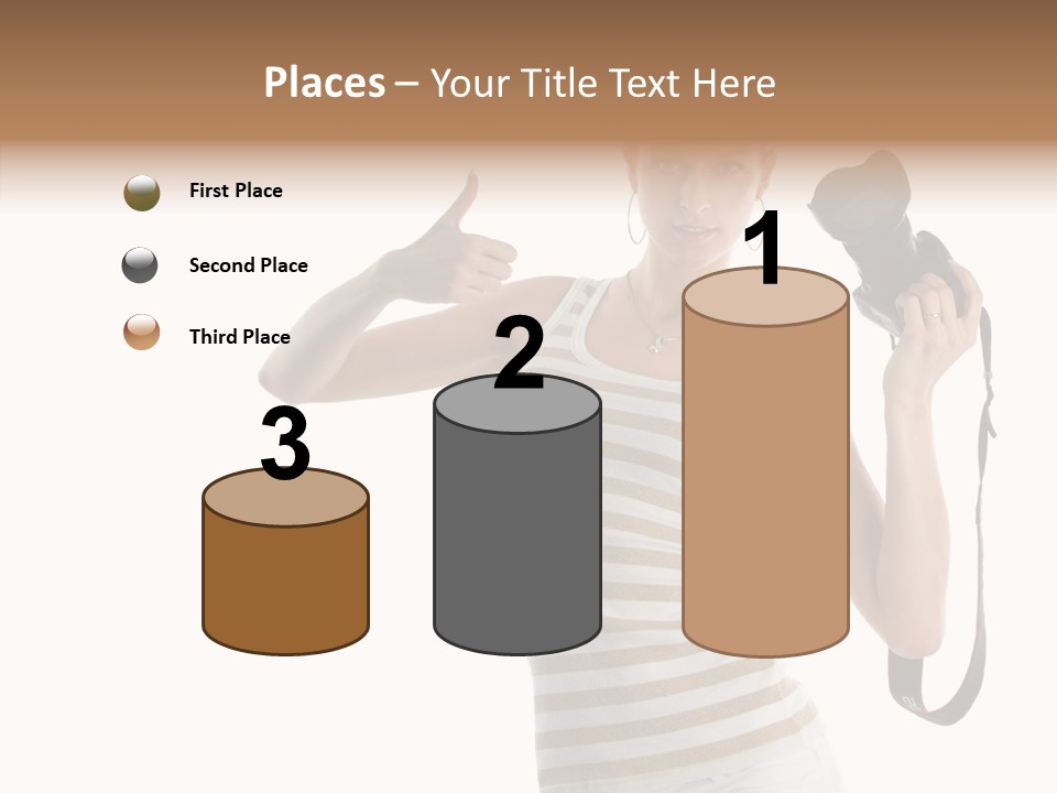 Beauty White Caucasian PowerPoint Template