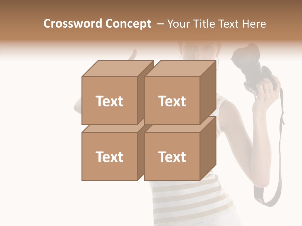 Beauty White Caucasian PowerPoint Template