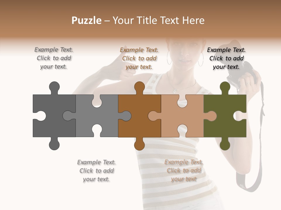 Beauty White Caucasian PowerPoint Template