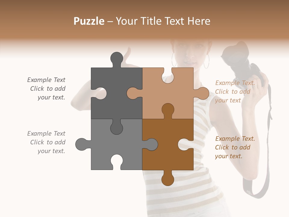 Beauty White Caucasian PowerPoint Template