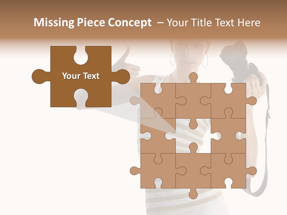 Beauty White Caucasian PowerPoint Template