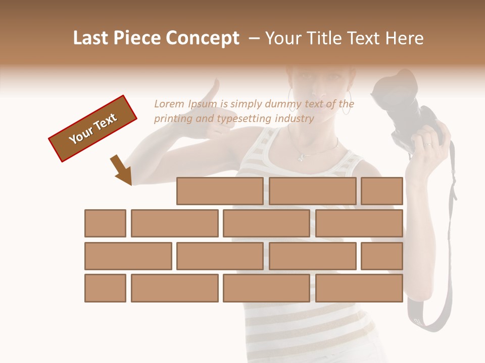 Beauty White Caucasian PowerPoint Template